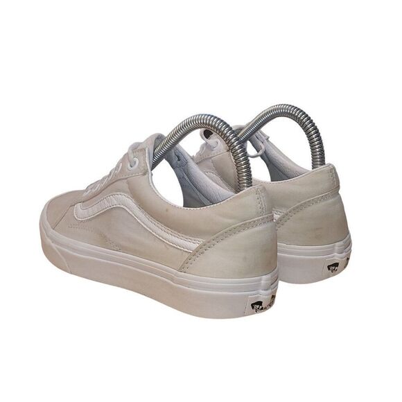 Vans Old Skool Sneakers Women Sz 7.5 True‎ White Low Top Skater Streetwear - Picture 2 of 8